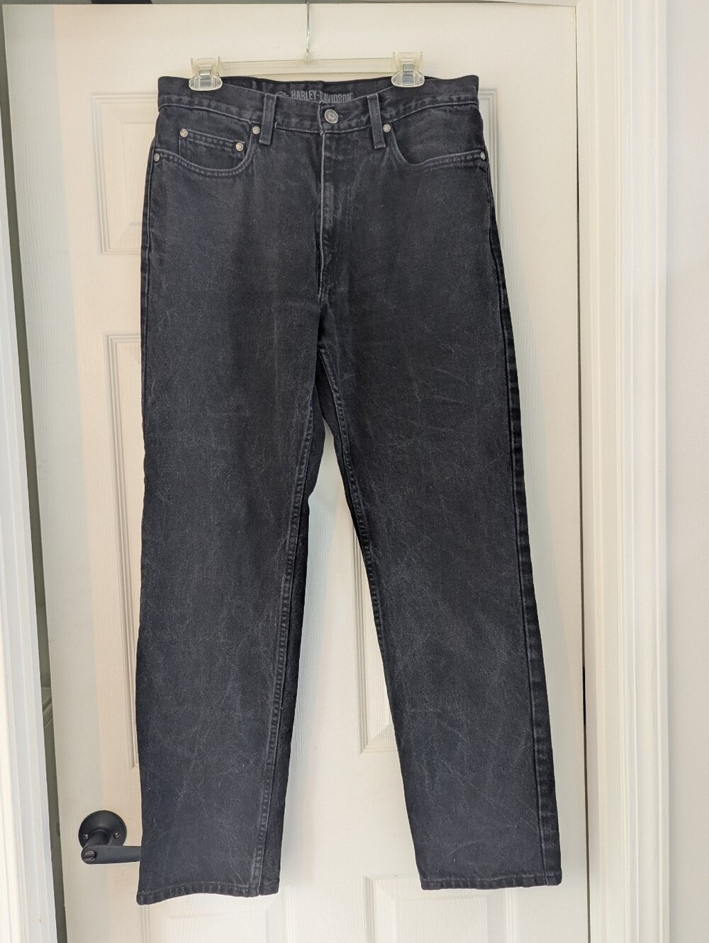 Harley-Davidson Men's Washed Black Original Straight Jeans